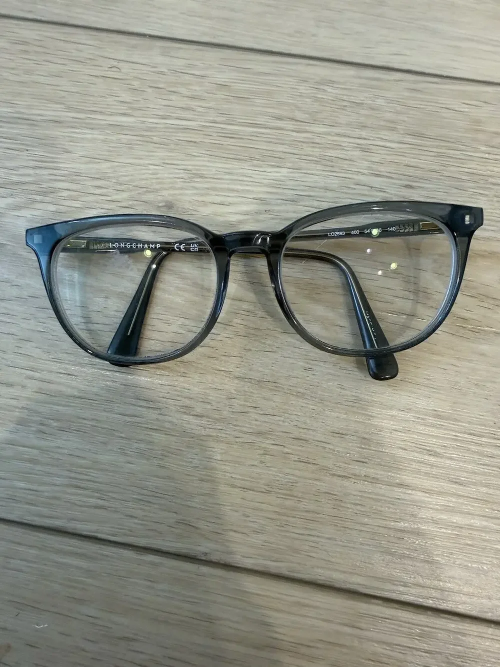 Longchamp LO2693 400 Grey Transparent Cat Eye Eyeglasses Frames 54-18-140